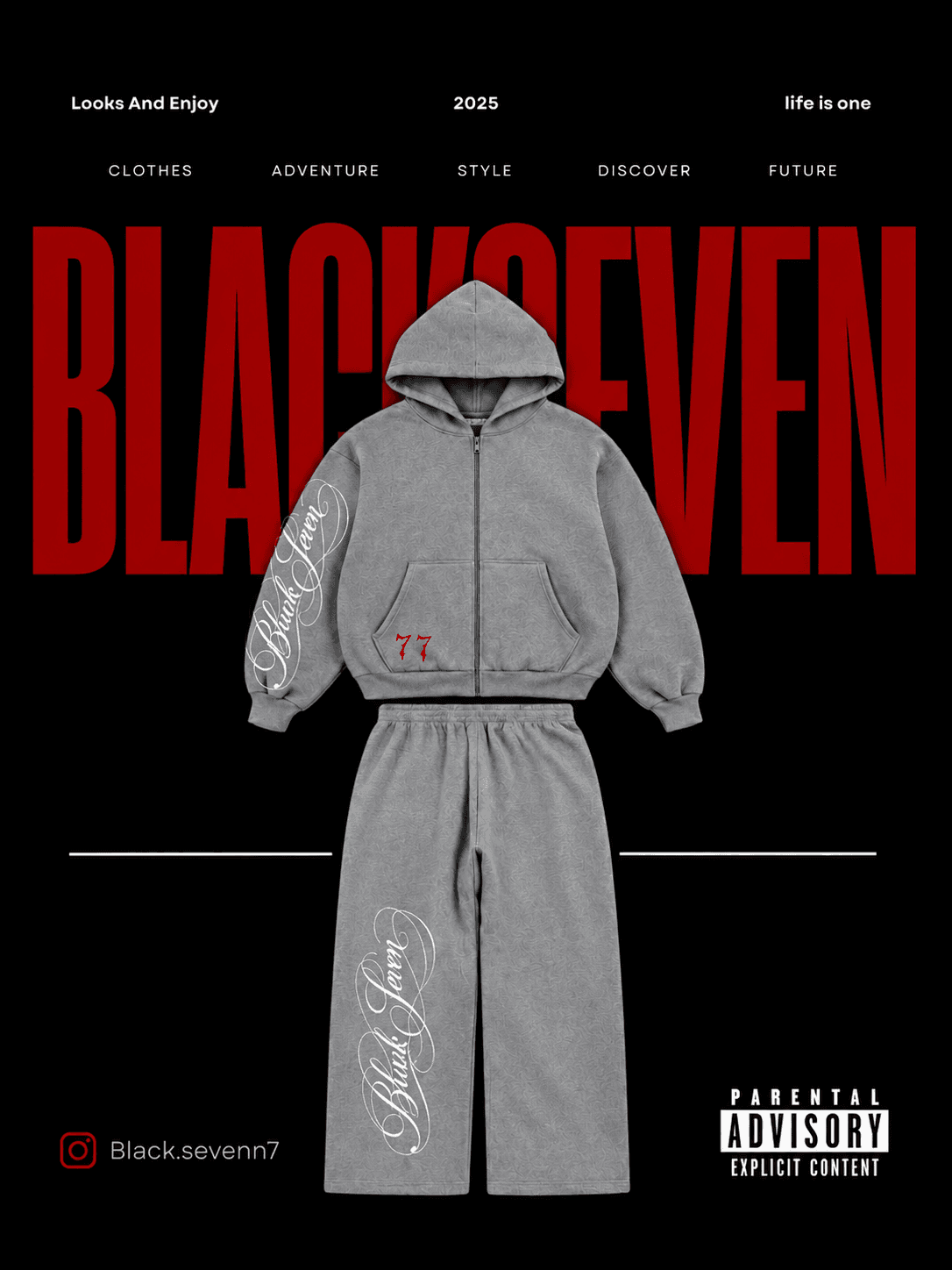 CONJUNTO BLACKSEVEN 77 GRIS