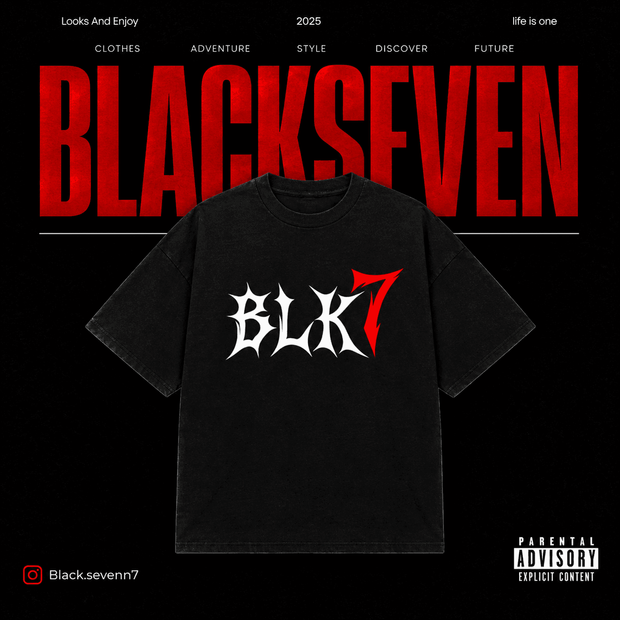 REMERA BLK7 BLACK